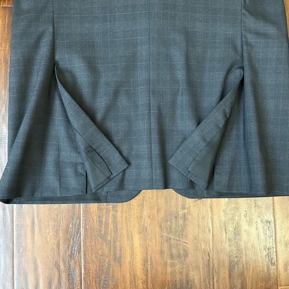 BURBERRY LONDON Bond Street Mens Sport Coat Gray Plaid Wool Jacket - Picture 8 of 12